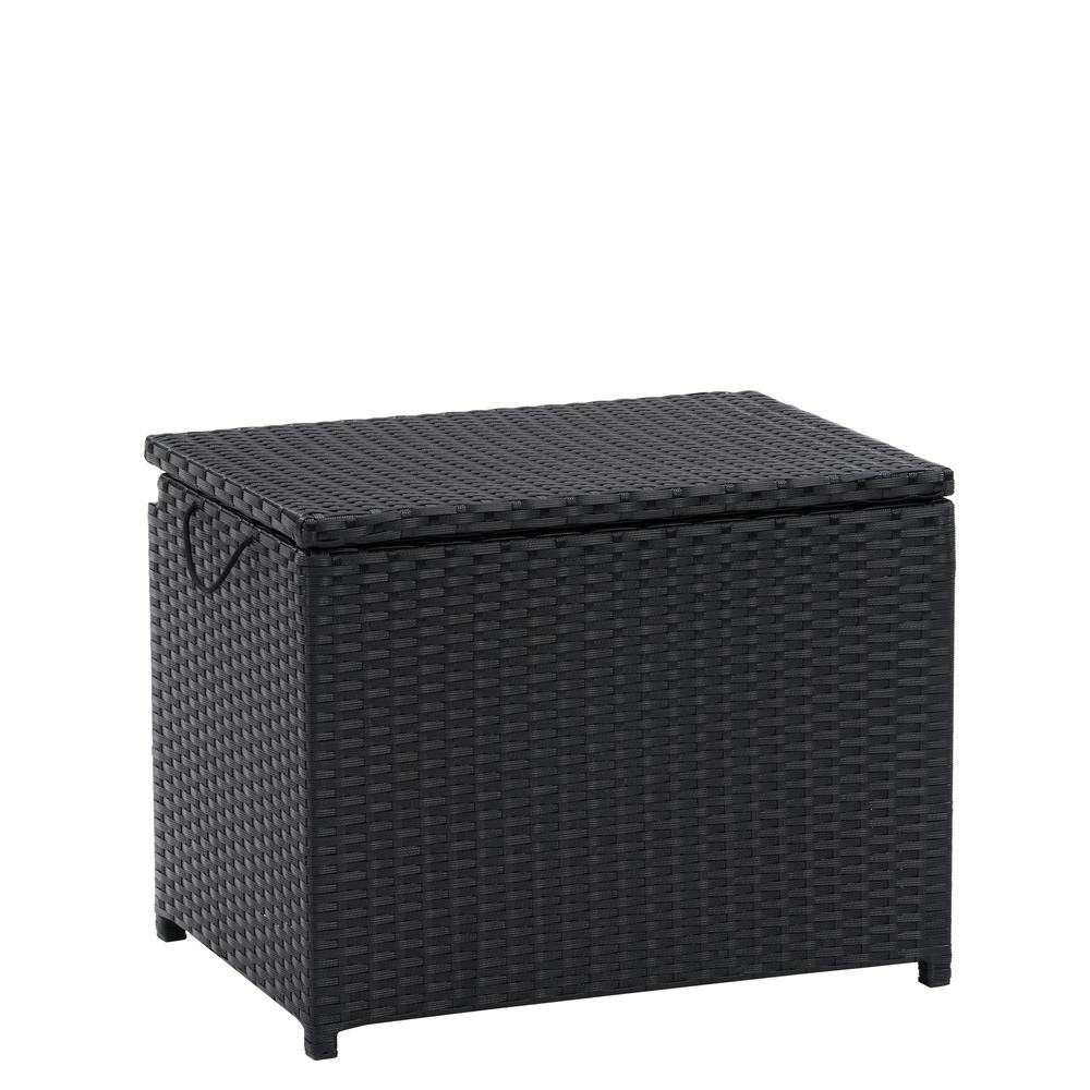 CorLiving Parksville Black Rattan Insulated Cooler Table. Picture 3