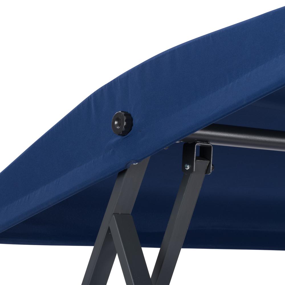 CorLiving 3-Seat Patio Swing with Canopy Navy Blue. Picture 10