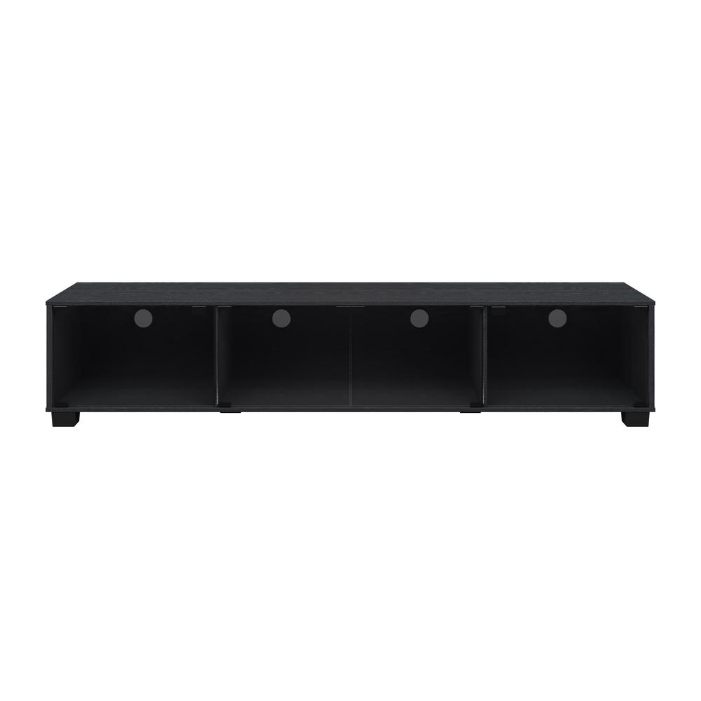 CorLiving Black Glass TV Stand, TV's up to 85", Black Ravenwood. Picture 1