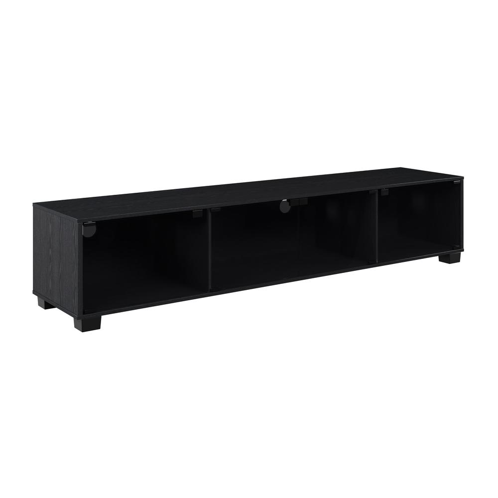 CorLiving Black Glass TV Stand, TV's up to 85", Black Ravenwood. Picture 2