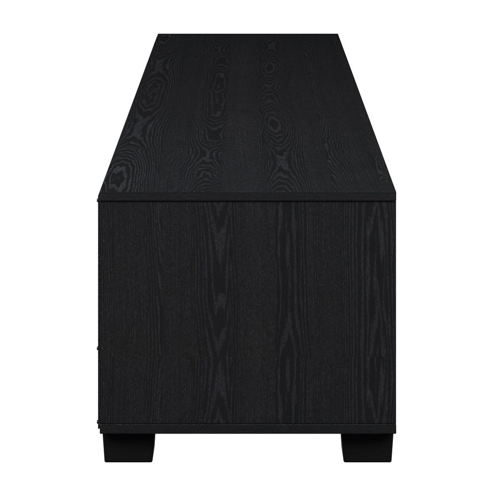 CorLiving Black Glass TV Stand, TV's up to 85", Black Ravenwood. Picture 3