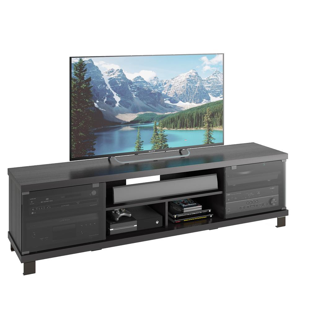 Holland Extra Wide TV Bench in Ravenwood Black, for TVs up to 80". Picture 1