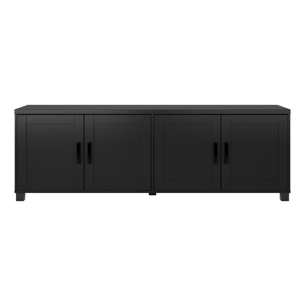 CorLiving TV Stand with Doors, TVs up to 85", Black Ravenwood. Picture 1