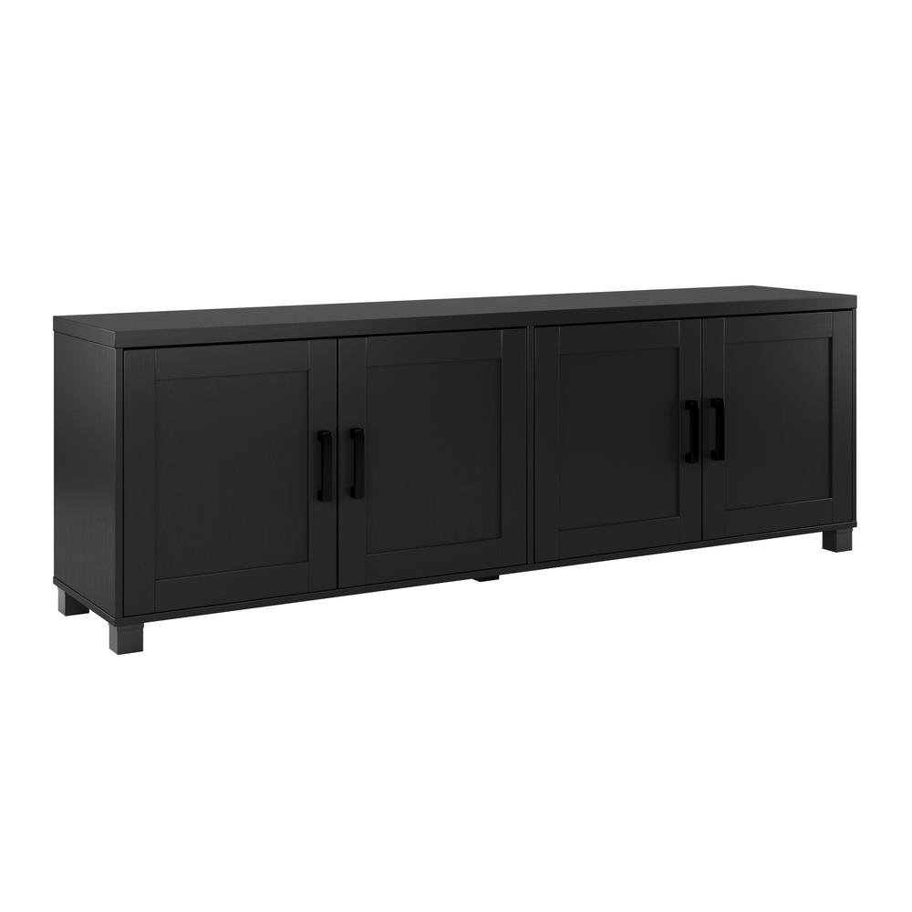 CorLiving TV Stand with Doors, TVs up to 85", Black Ravenwood. Picture 3