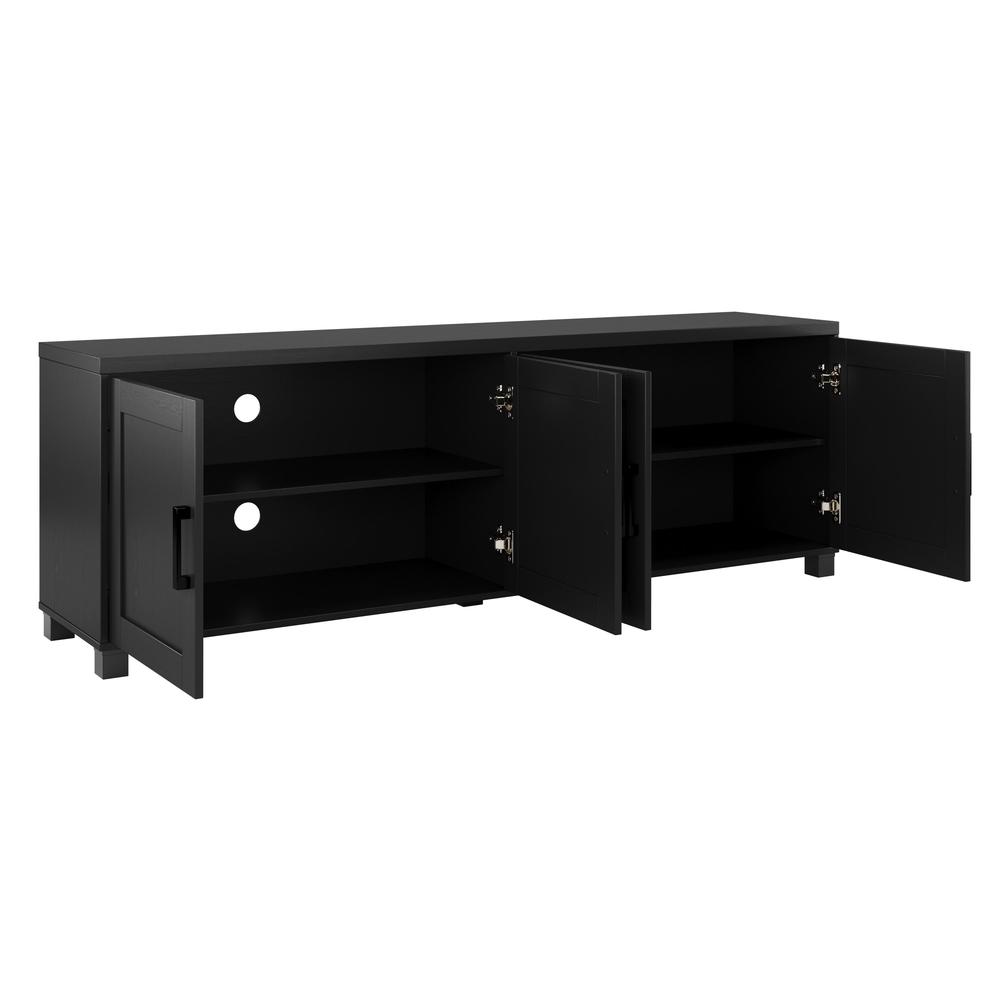 CorLiving TV Stand with Doors, TVs up to 85", Black Ravenwood. Picture 4