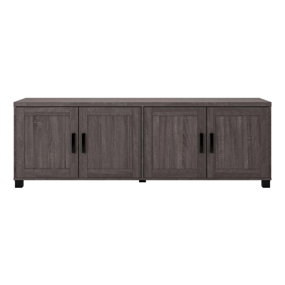 CorLiving TV Stand with Doors, TVs up to 85", Brown. Picture 1