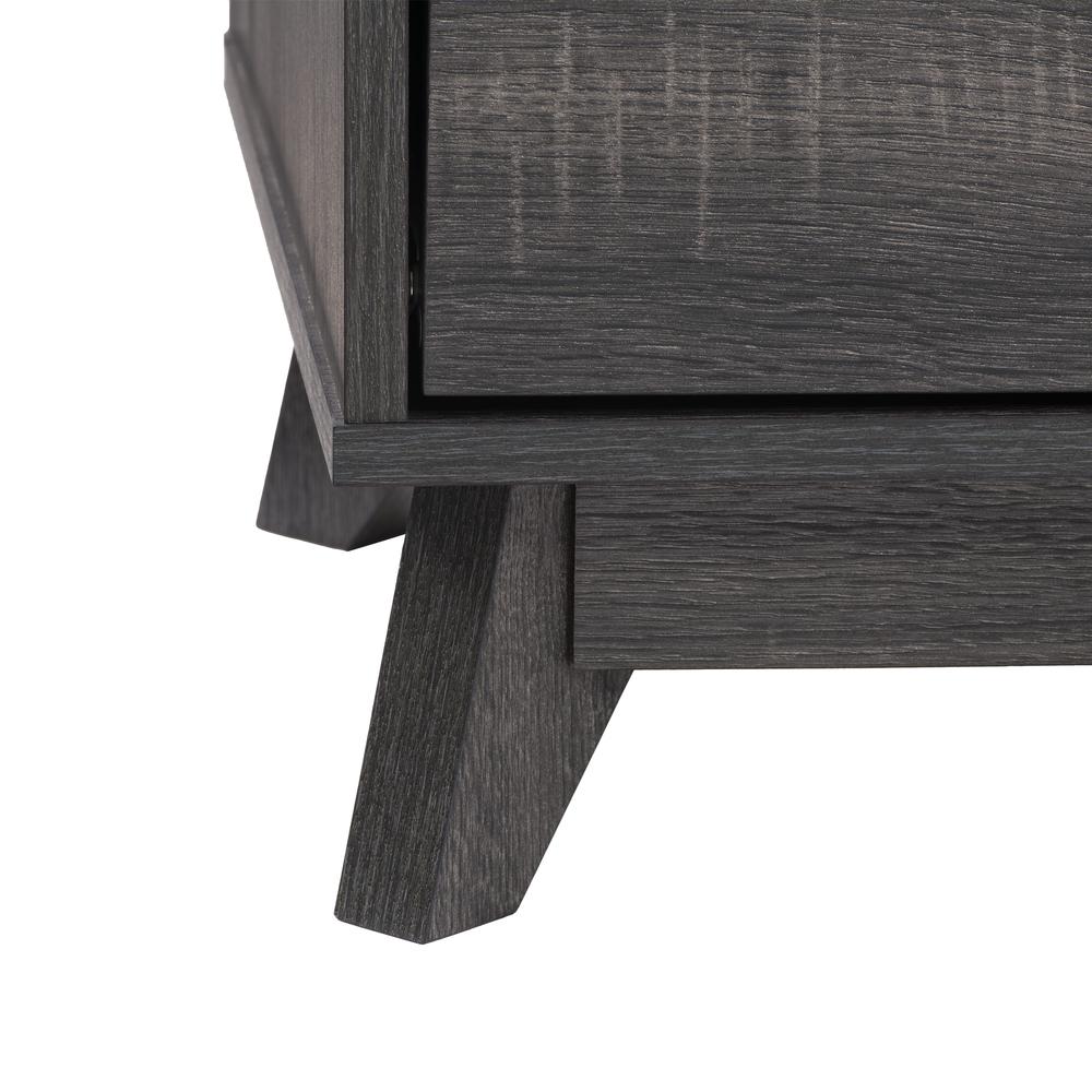 CorLiving Hollywood Dark Grey Wood Grain TV Stand with Drawers for TVs up to 85". Picture 13