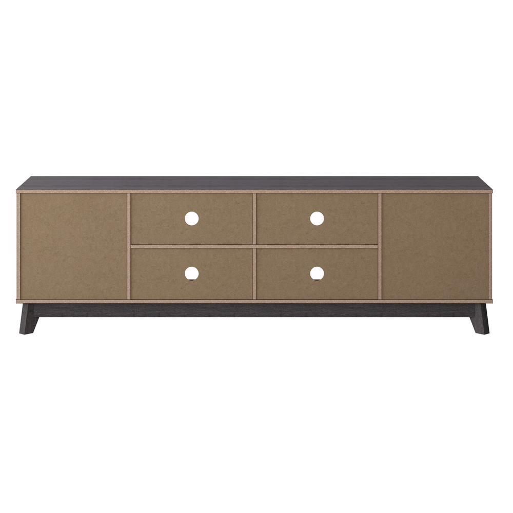 CorLiving Hollywood Dark Grey Wood Grain TV Stand with Drawers for TVs up to 85". Picture 8