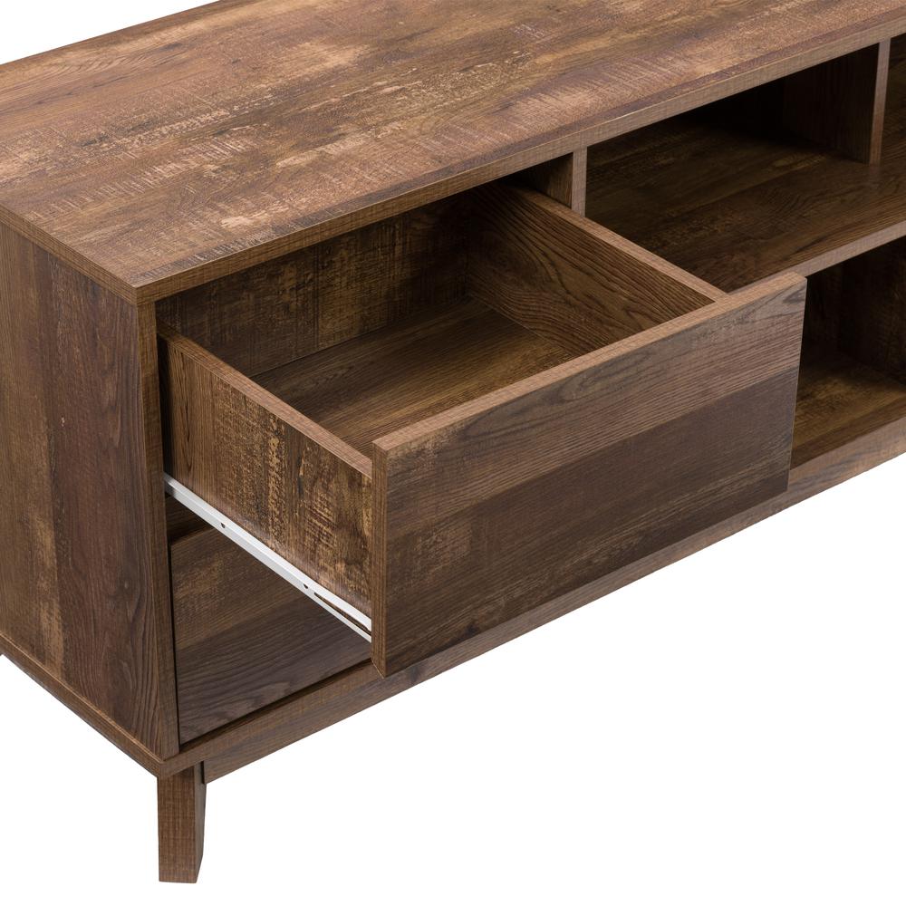CorLiving Hollywood Brown Wood Grain TV Stand with Drawers for TVs up to 85". Picture 11