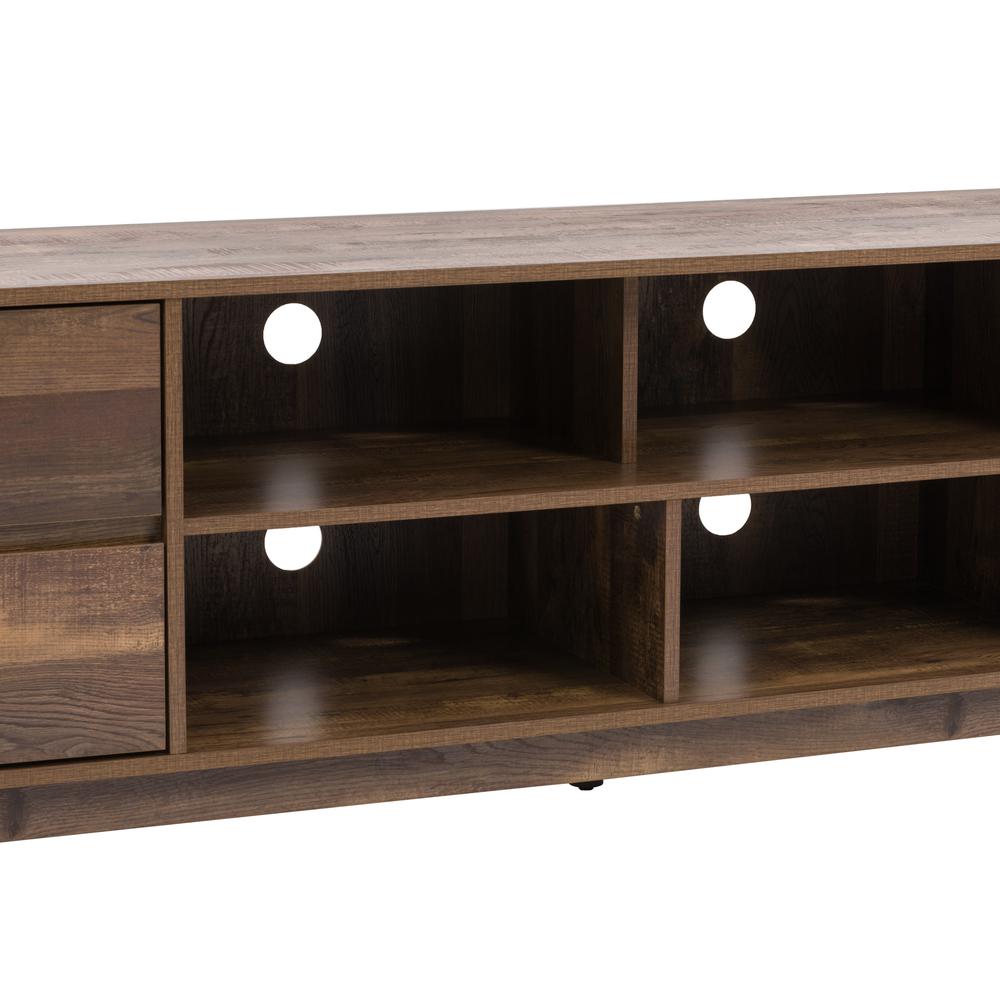 CorLiving Hollywood Brown Wood Grain TV Stand with Drawers for TVs up to 85". Picture 12