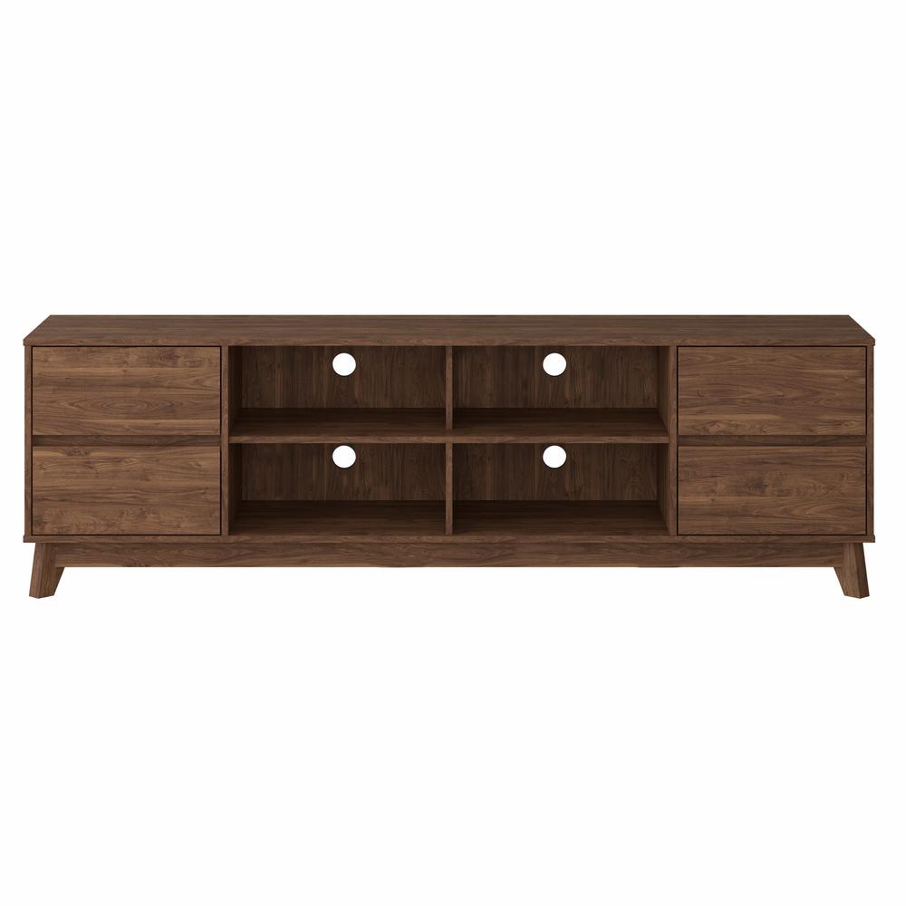 CorLiving Hollywood Brown Wood Grain TV Stand with Drawers for TVs up to 85". Picture 1