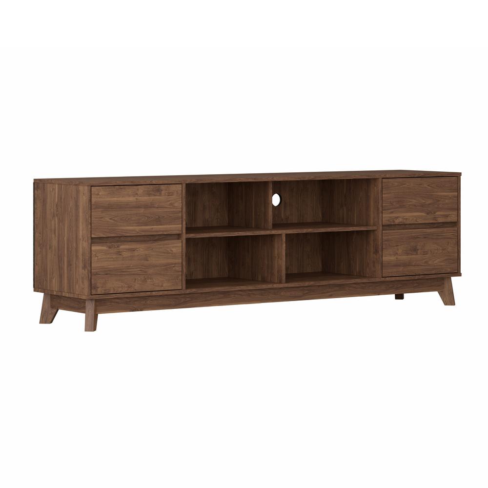CorLiving Hollywood Brown Wood Grain TV Stand with Drawers for TVs up to 85". Picture 5
