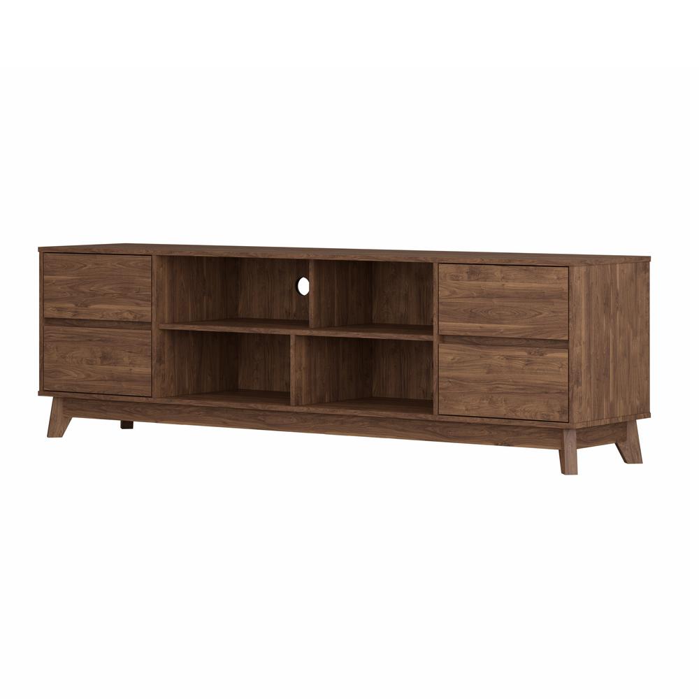 CorLiving Hollywood Brown Wood Grain TV Stand with Drawers for TVs up to 85". Picture 7
