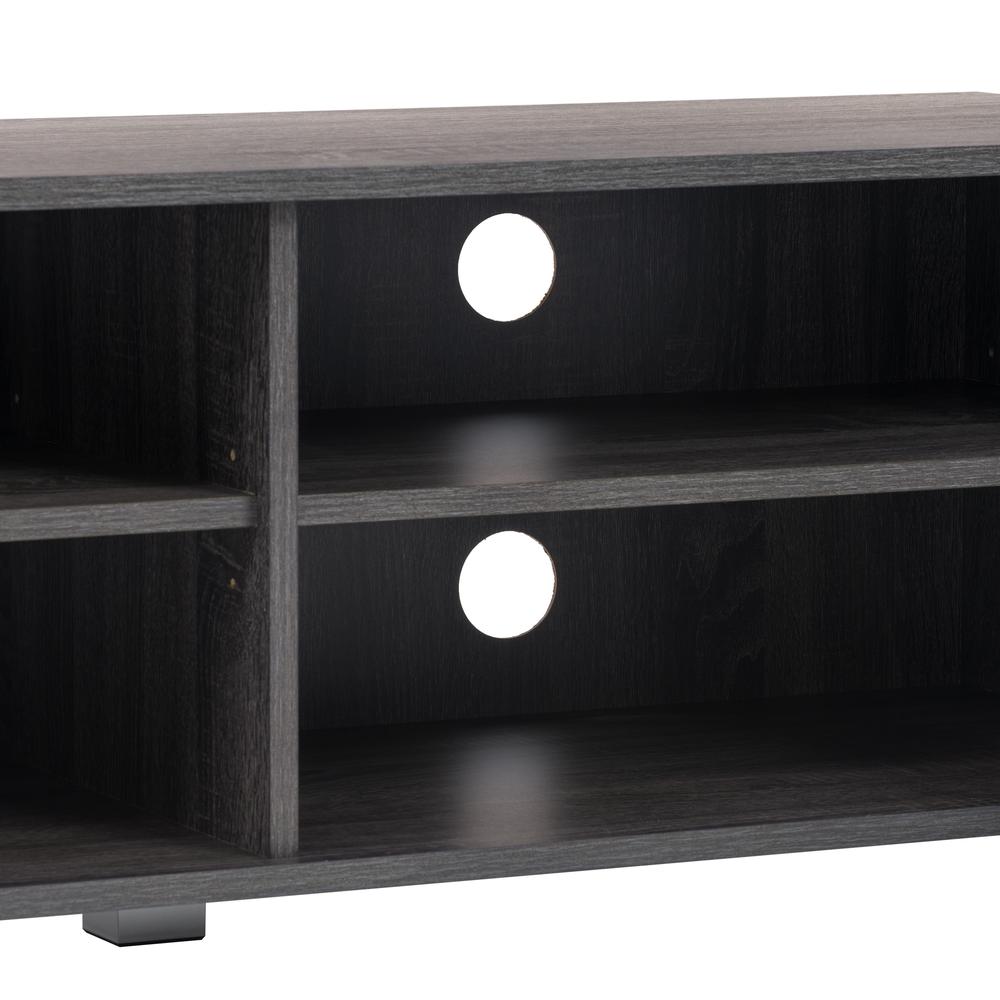CorLiving Hollywood Dark Grey Wood Grain TV Stand with Doors for TVs up to 85". Picture 12