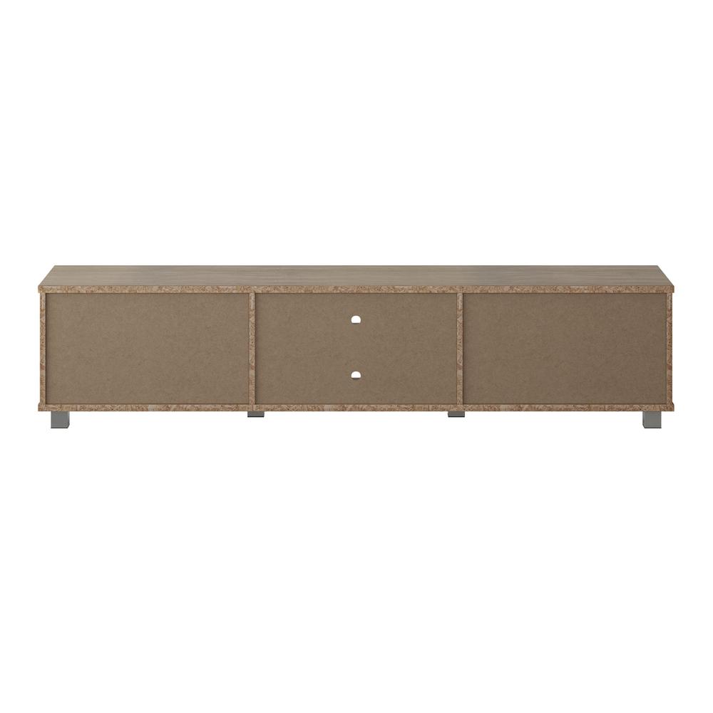 CorLiving Hollywood White and Brown Wood Grain TV Stand with Doors for TVs up to 85". Picture 8