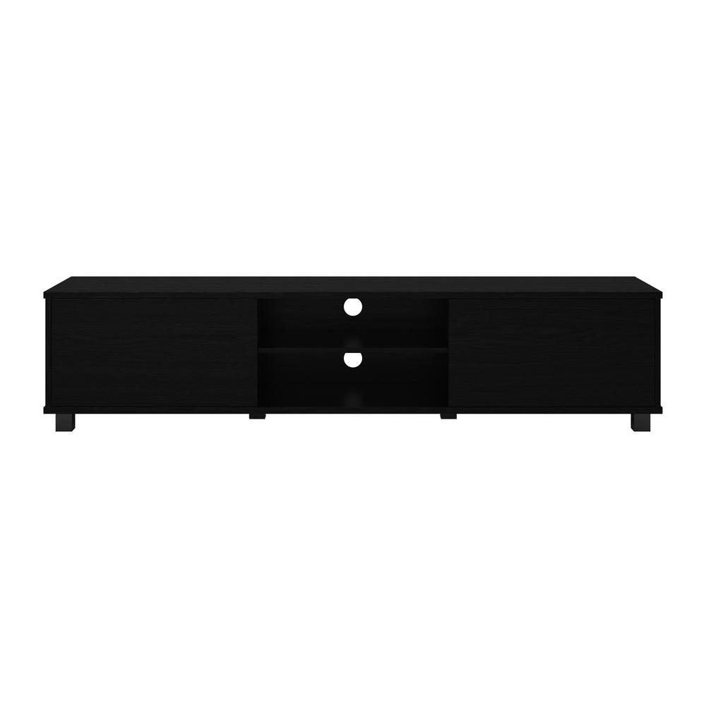 CorLiving Hollywood Black TV Stand with Doors for TVs up to 85". Picture 1