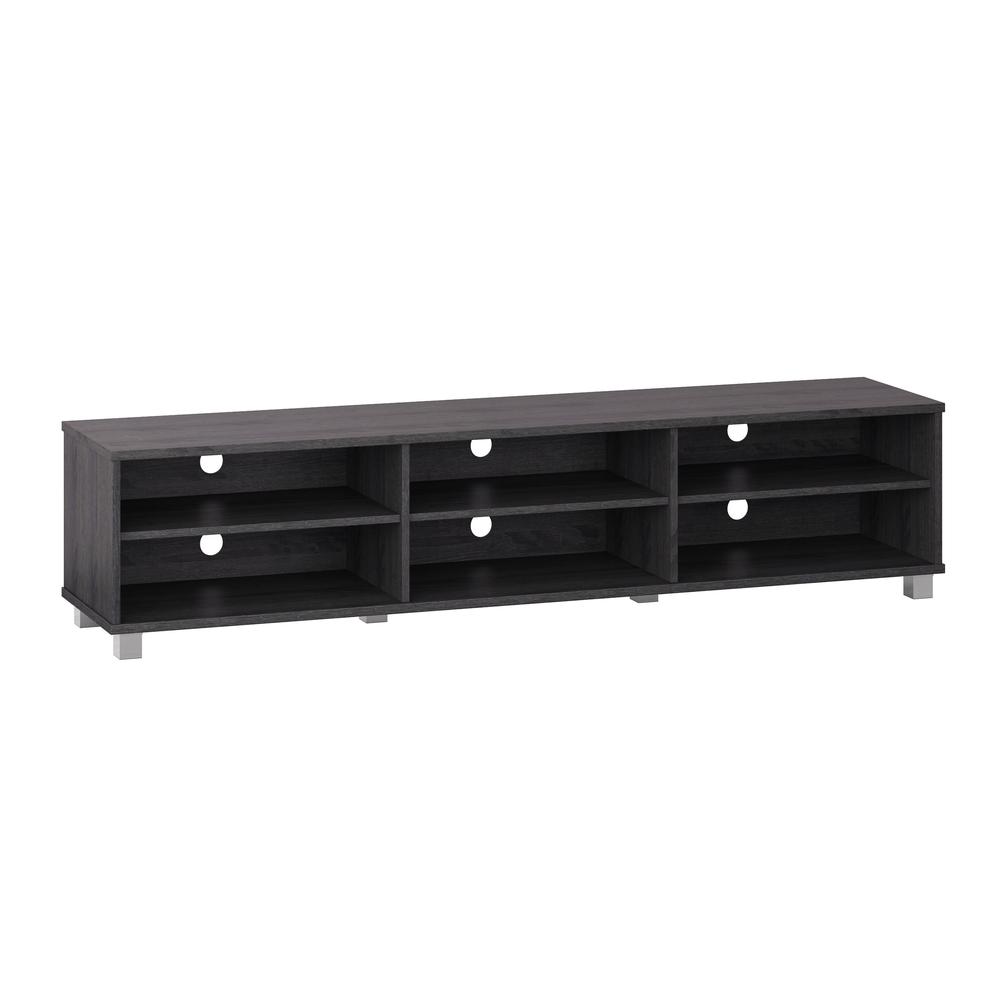 CorLiving Hollywood Grey Wood Grain TV Stand for TVs up to 85". Picture 5