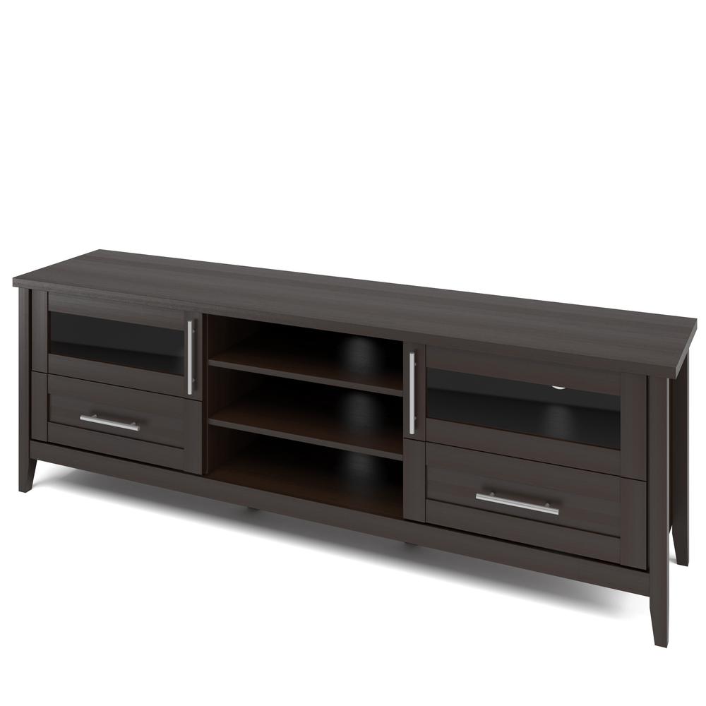 Jackson Extra Wide TV Bench in Espresso Finish. Picture 4