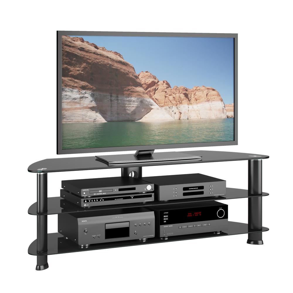 Laguna Satin Black TV Stand, for TVs up to 60". Picture 1