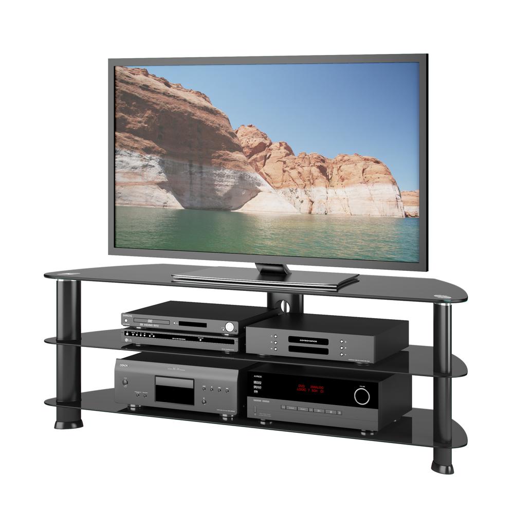Laguna Satin Black TV Stand, for TVs up to 60". Picture 2