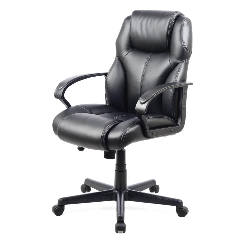 Workspace Black Leatherette Managerial Office Chair. Picture 2