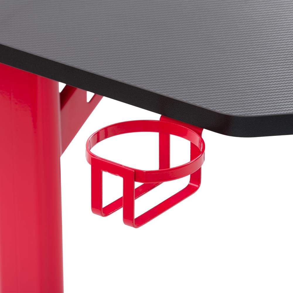 CorLiving Conqueror Black and Red Gaming Desk. Picture 4
