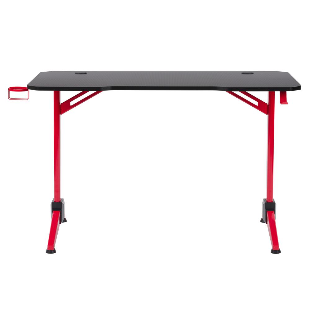 CorLiving Conqueror Black and Red Gaming Desk. Picture 1