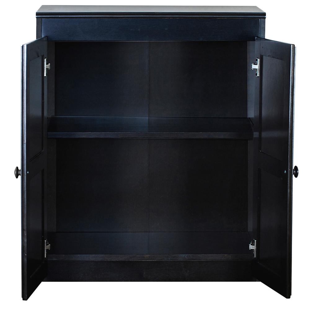 Concepts in Wood Multi-use Storage Cabinet, 2 Shelves, Espresso Finish. Picture 3