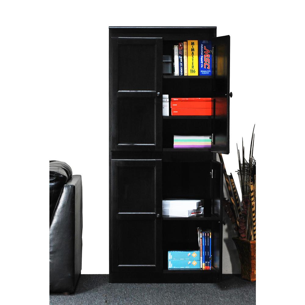 Concepts in Wood Multi-use Storage Cabinet, 5 Shelves, Espresso Finish. Picture 3