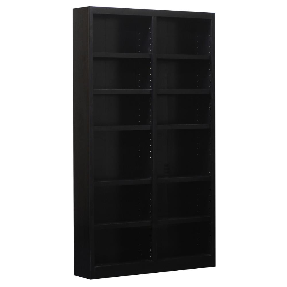 Concepts in Wood Double Wide Bookcase, 12 Shelves, Espresso Finish. Picture 3