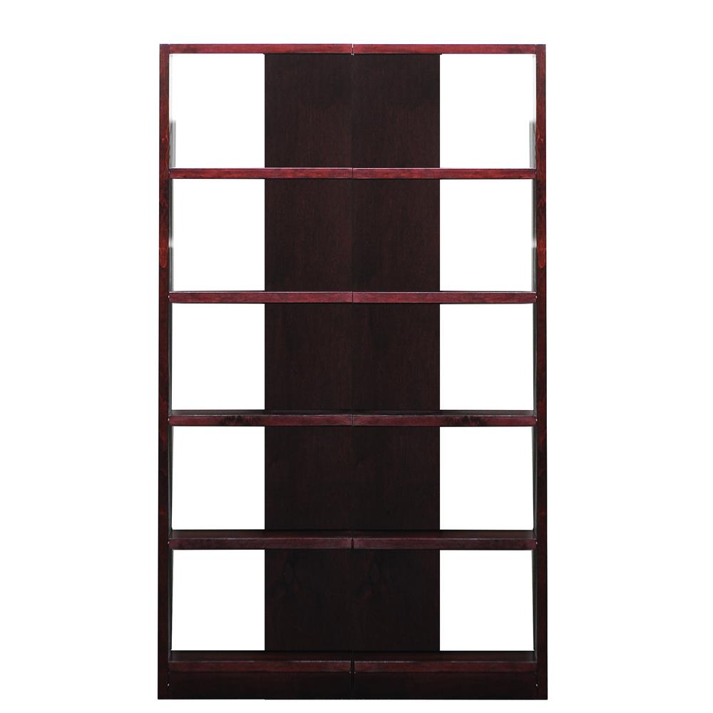 Concepts in Wood Corner Bookcases, 10 Shelves, Cherry Finish, 2pc. Picture 3