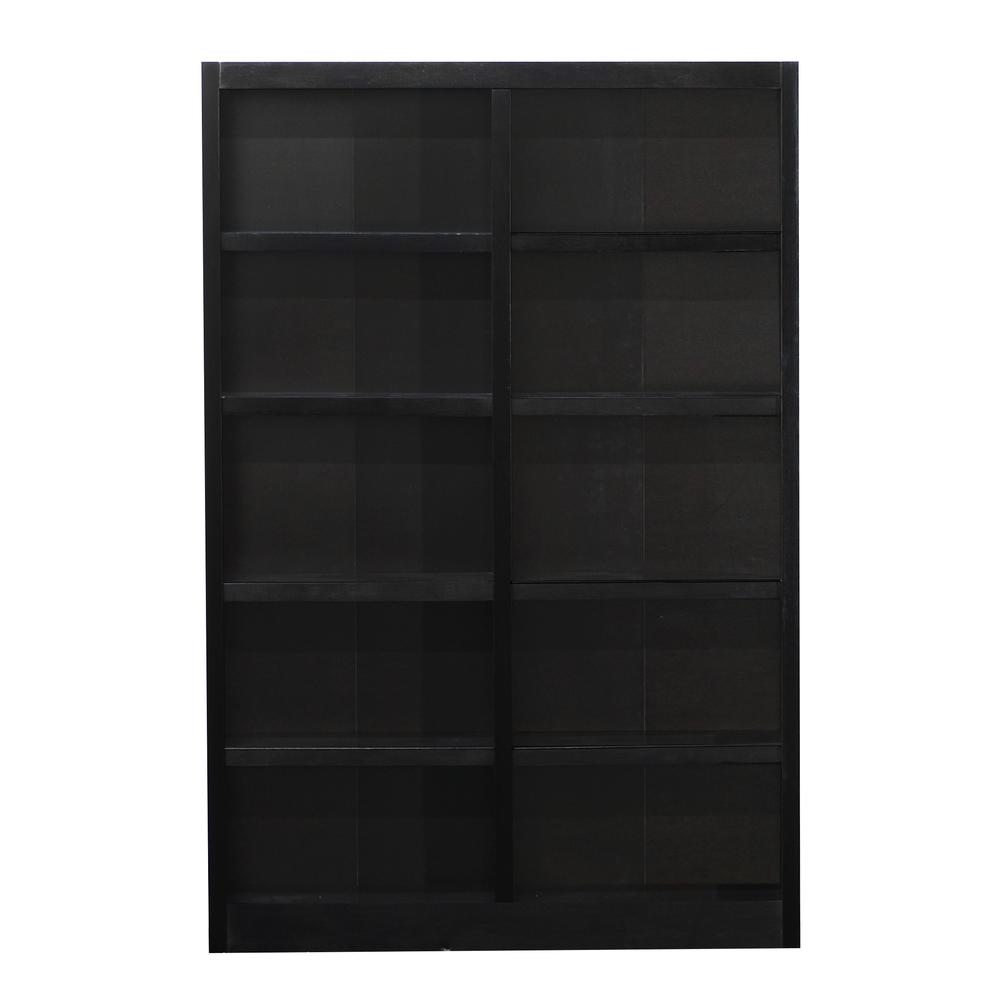 Concepts in Wood Double Wide Bookcase, 10 Shelves, Espresso Finish. Picture 2
