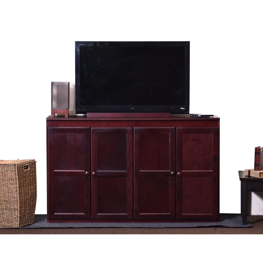 Concepts In Wood Multi Storage Unit TV Stand and Buffet, Cherry Finish. Picture 1