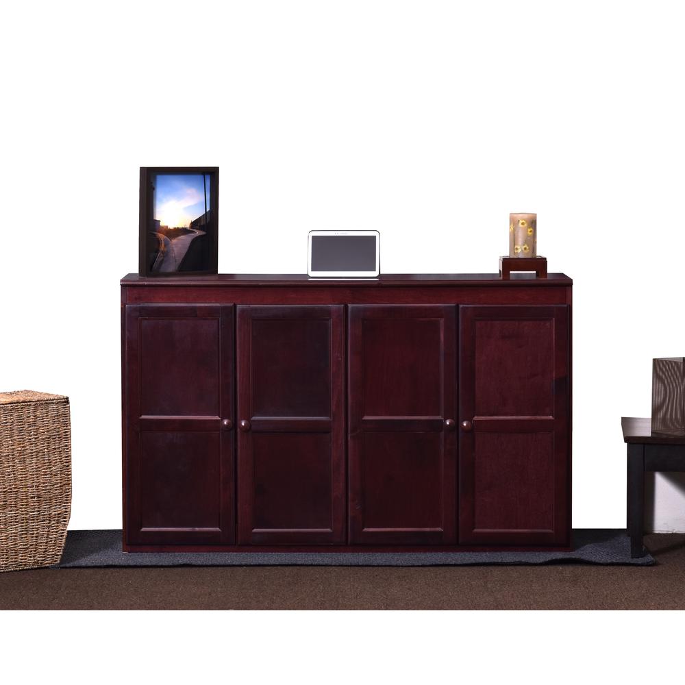 Concepts In Wood Multi Storage Unit TV Stand and Buffet, Cherry Finish. Picture 3