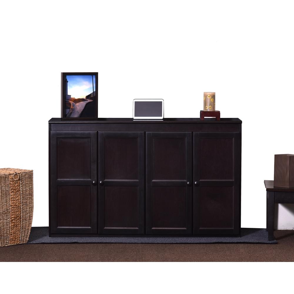Concepts In Wood Multi Storage Unit TV Stand and Buffet, Espresso Finish. Picture 4