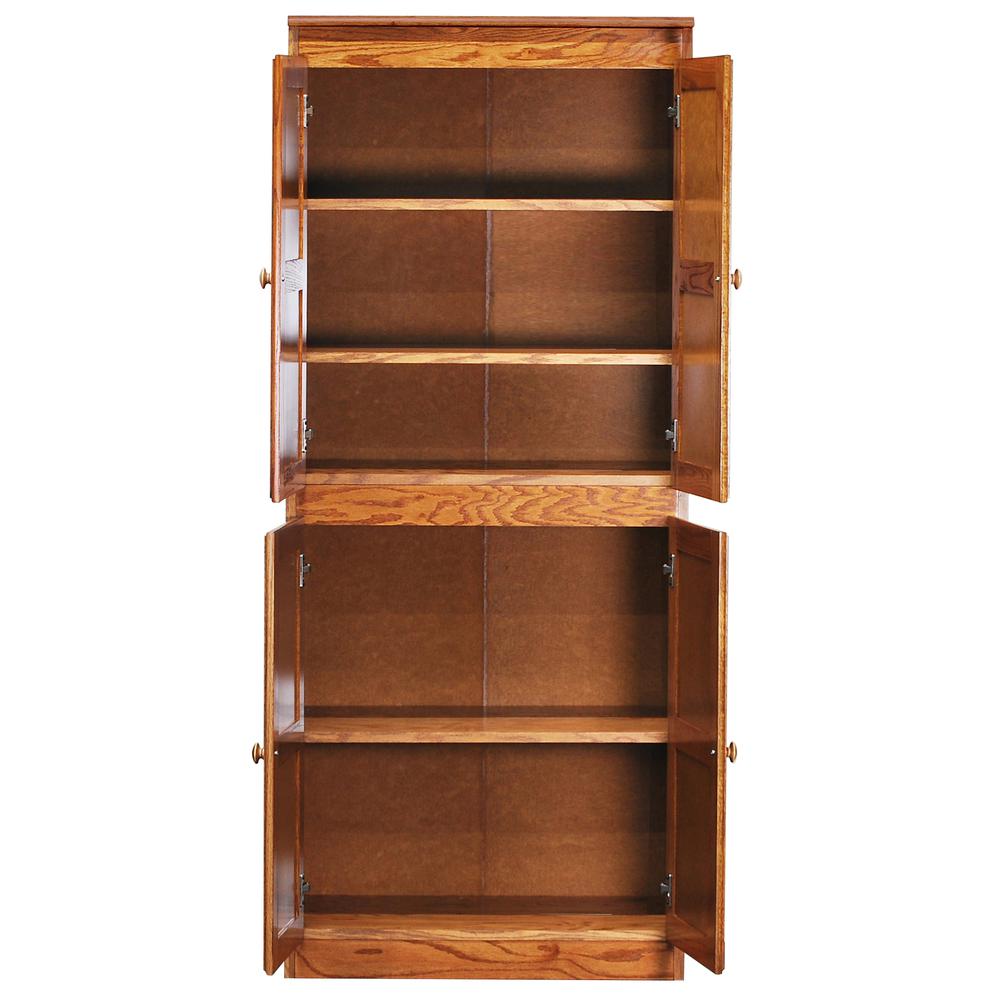 Concepts in Wood Multi-use Storage Cabinet, 5 Shelves, Dry Oak Finish. Picture 2