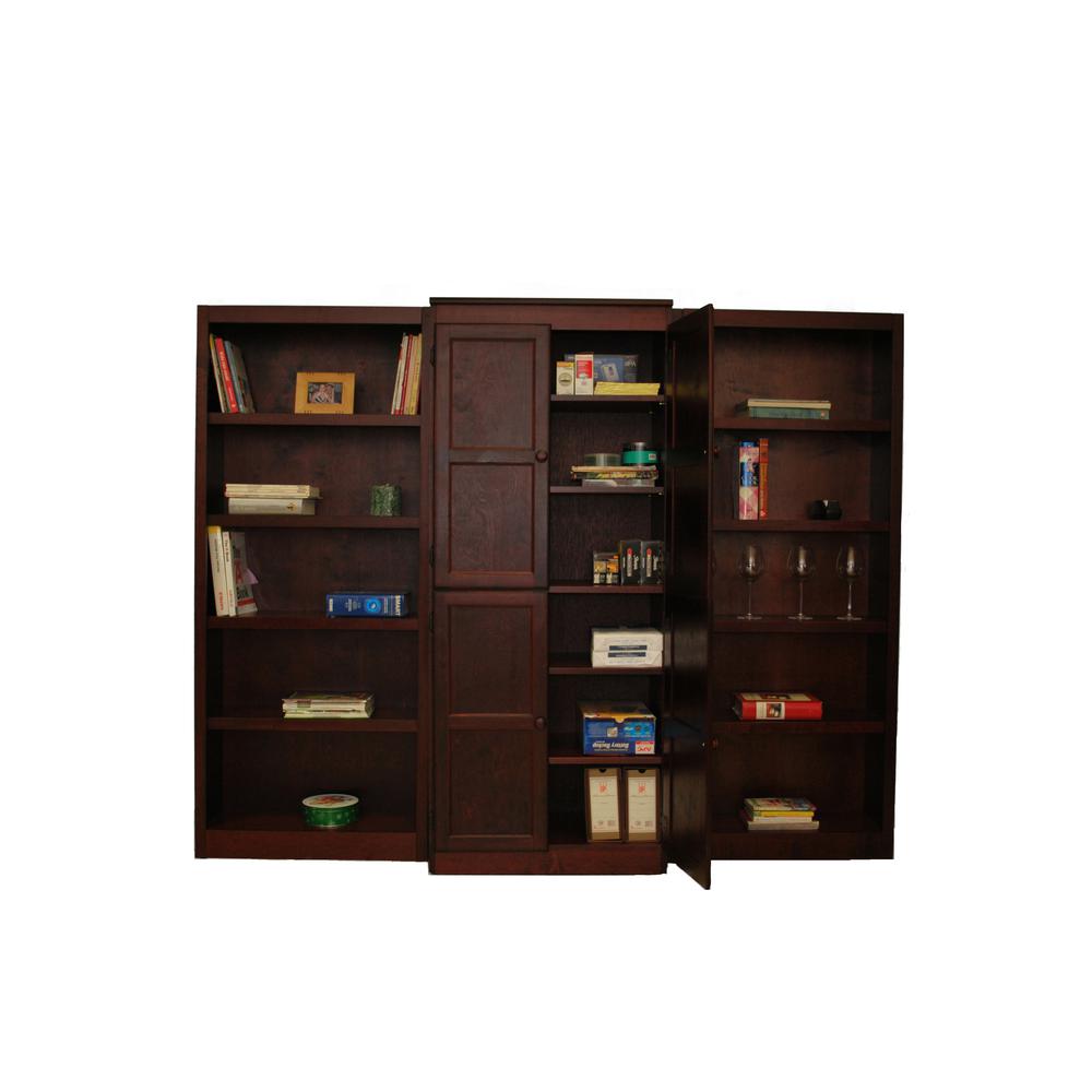 Concepts in Wood Wall and Storage System, 15 Shelves, Cherry Finish, 3pc. Picture 1