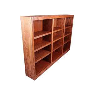 Concepts In Wood 72" W Solid Wood Wall Storage Unit - Dry Oak Finish. Picture 2