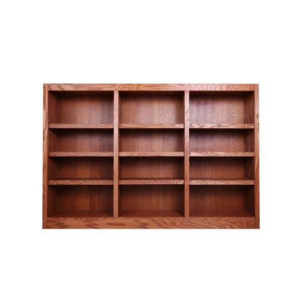 Concepts In Wood 72" W Solid Wood Wall Storage Unit - Dry Oak Finish. Picture 1