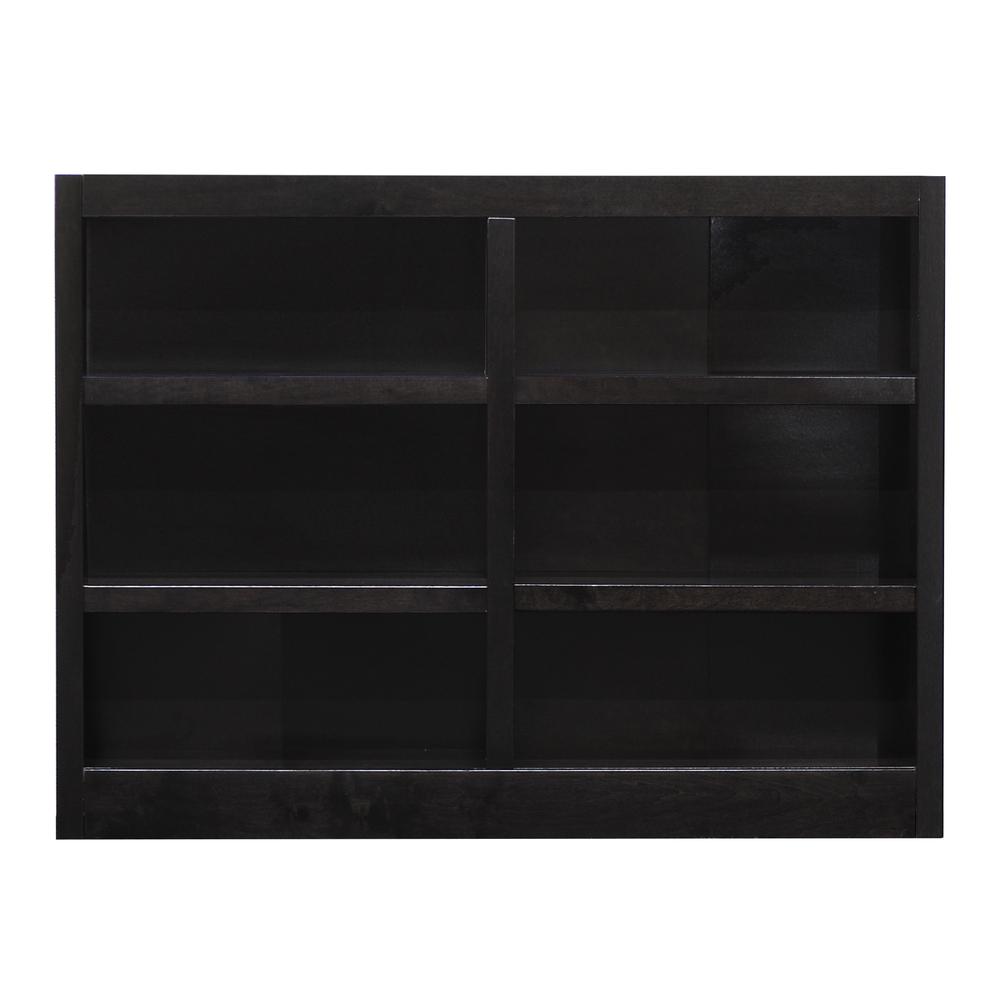 Concepts in Wood Double Wide Bookcase, 6 Shelves, Espresso Finish. Picture 2