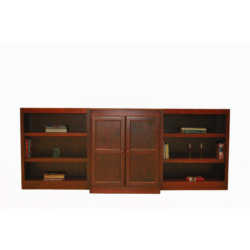 Concepts in Wood Wall and Storage System, 8 Shelves, Cherry Finish, 3pc. Picture 1