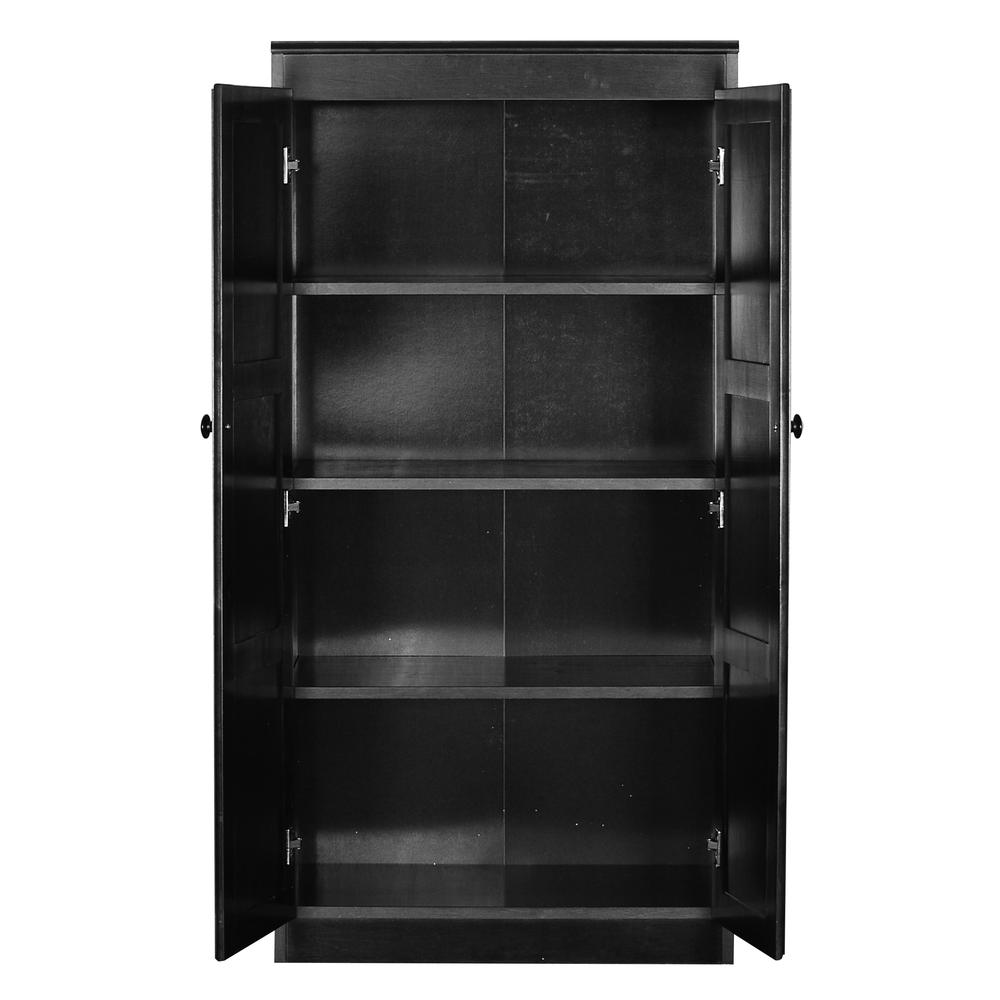 Concepts in Wood Multi-use Storage Cabinet, 4 Shelves, Espresso Finish. Picture 3