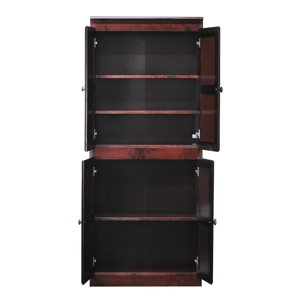 Concepts in Wood Multi-use Storage Cabinet, 5 Shelves, Cherry Finish. Picture 3