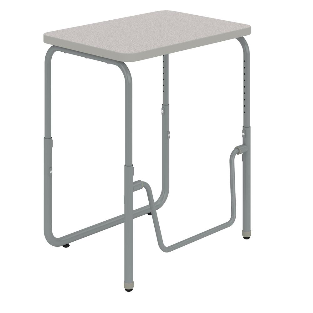 AlphaBetter® 2.0 Height – Adjustable Student Desk with Pendulum Bar 22”-30” - PebbleGray. Picture 2