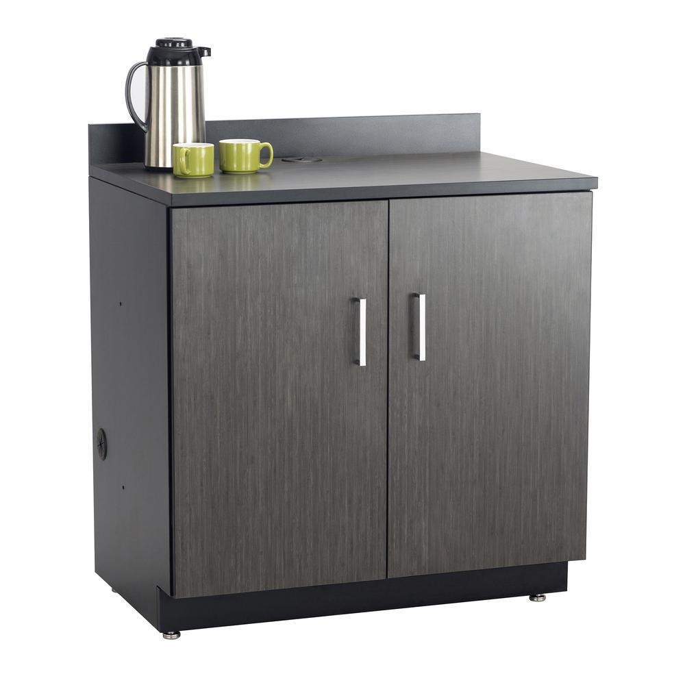 Hospitality Base Cabinet, Two Door Black/Asian Night. Picture 2