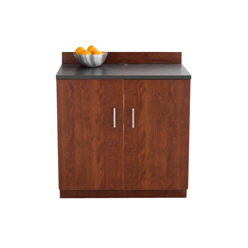 Hospitality Base Cabinet, Two Door Rustic Slate/Mahogany. Picture 10