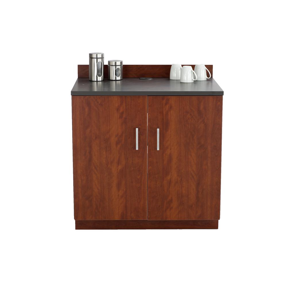 Hospitality Base Cabinet, Two Door Rustic Slate/Mahogany. Picture 9