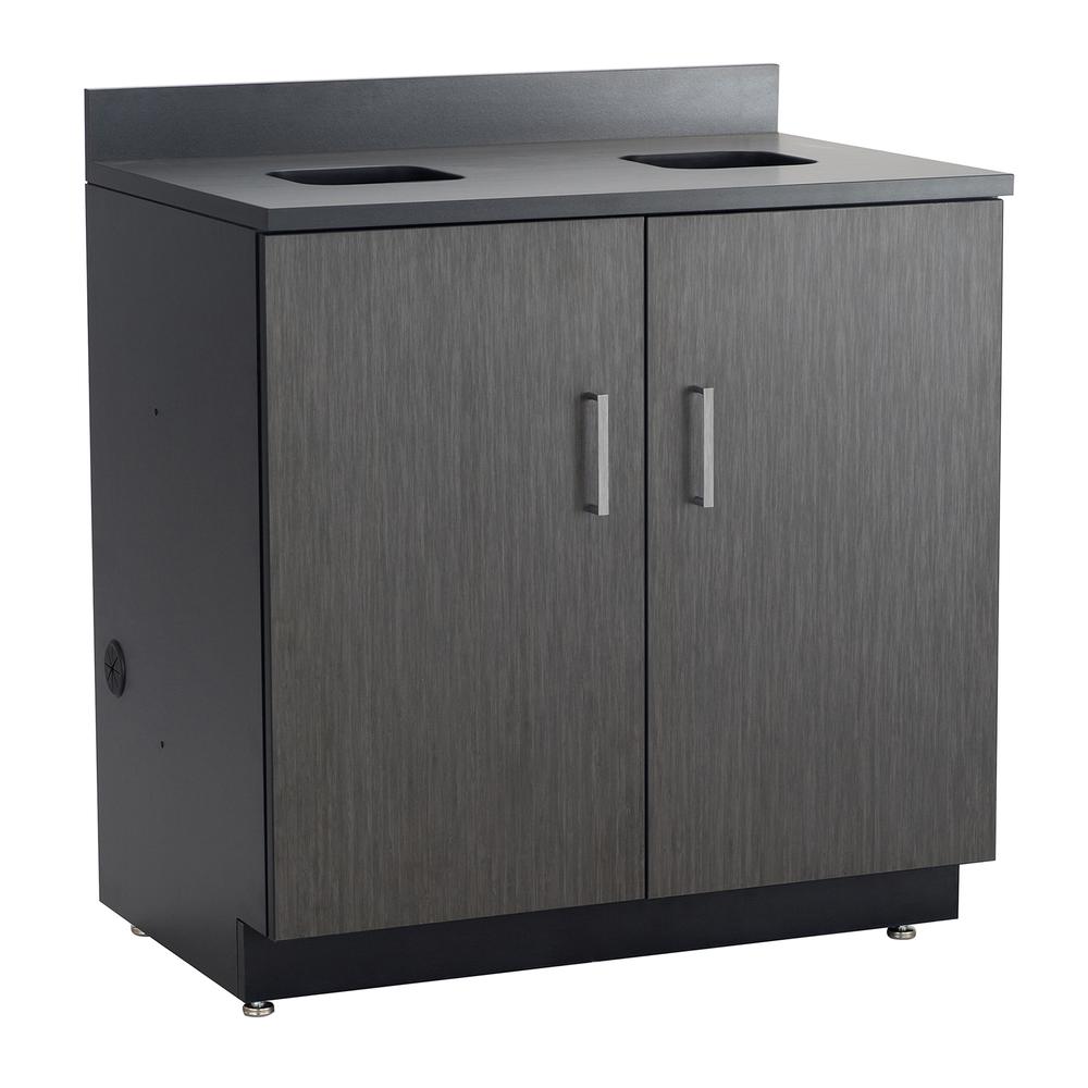 Hospitality Base Cabinet, Waste Receptacle Black/Asian Night. Picture 2