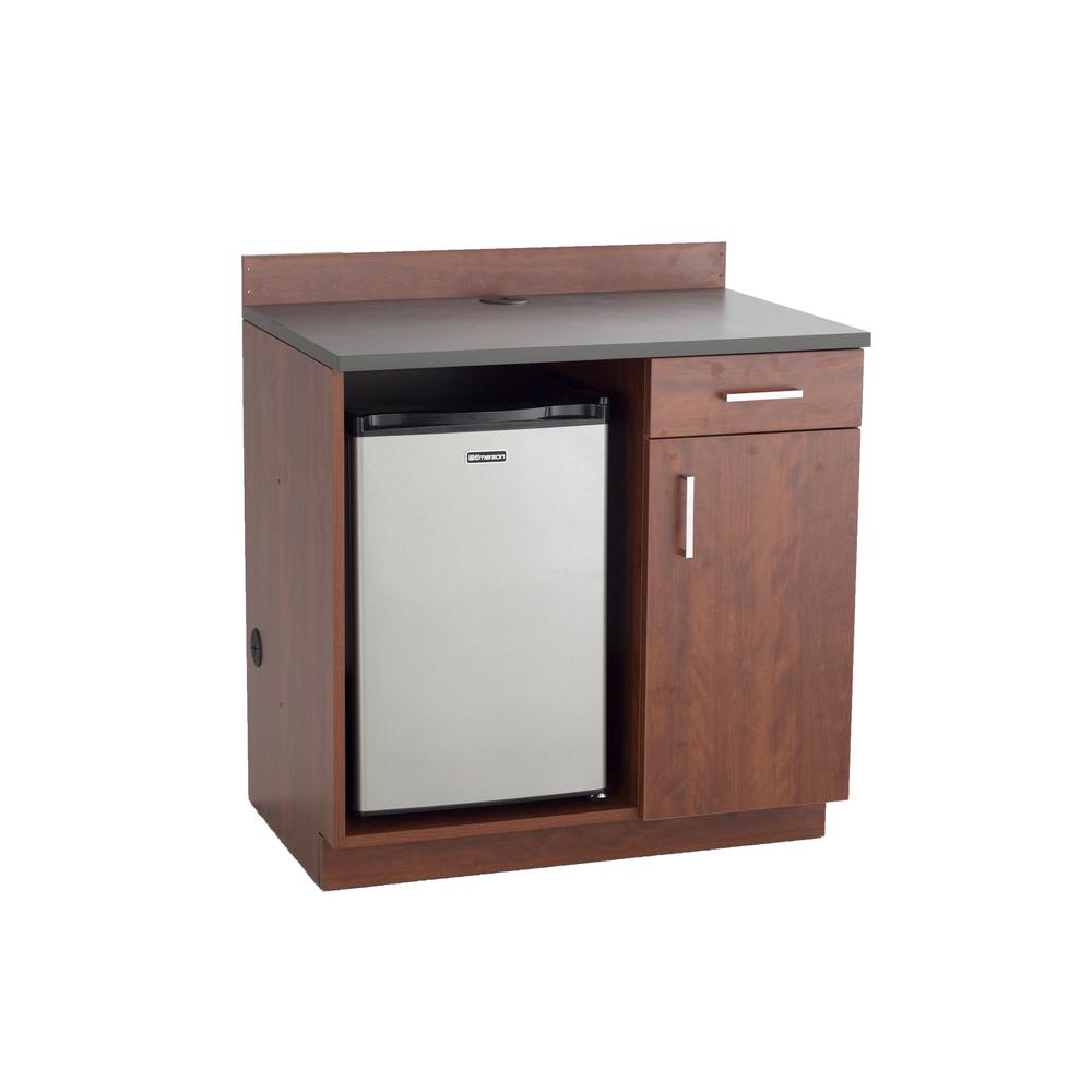 Hospitality Appliance Base Cabinet Rustic Slate/Mahogany. Picture 6