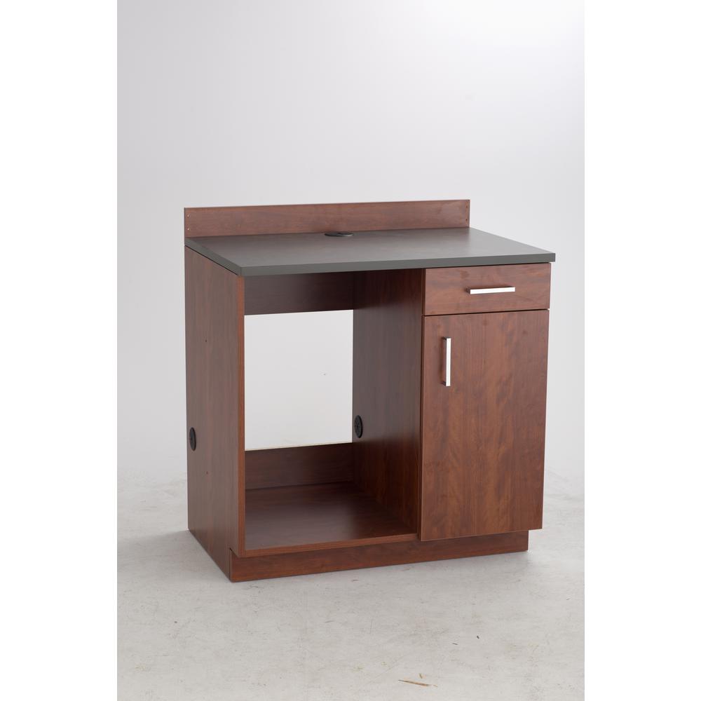 Hospitality Appliance Base Cabinet Rustic Slate/Mahogany. Picture 9